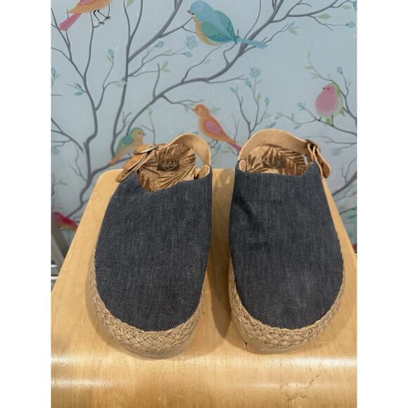 Reef Cushion Sandals Slides Mules Clogs Cotton Gray Adjustable Women Size 8 NWOT - Picture 1 of 4